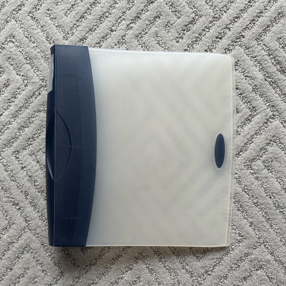 2 inches heavy duty Blue and clear 3 rings binder